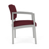 Lesro Wine/Mulberry (Red)Guest Chair, 22.5W24.5L32H, FabricSeat, Lenox SteelSeries LS1101